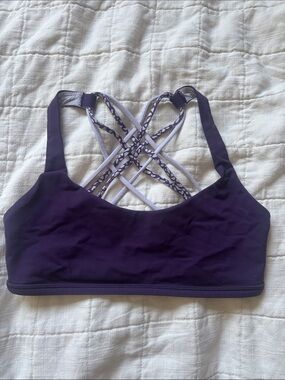 lululemon athletica Deep Purple Strappy Crossback Sports Bra
